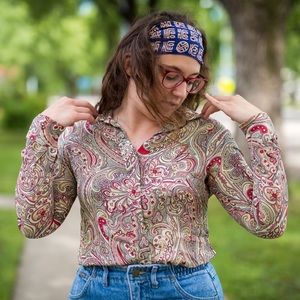 Silk 60’s/70’s Style Button Down